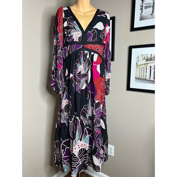 Anthropologie Let Me Be Floral Midi Dress - Picture 8 of 11